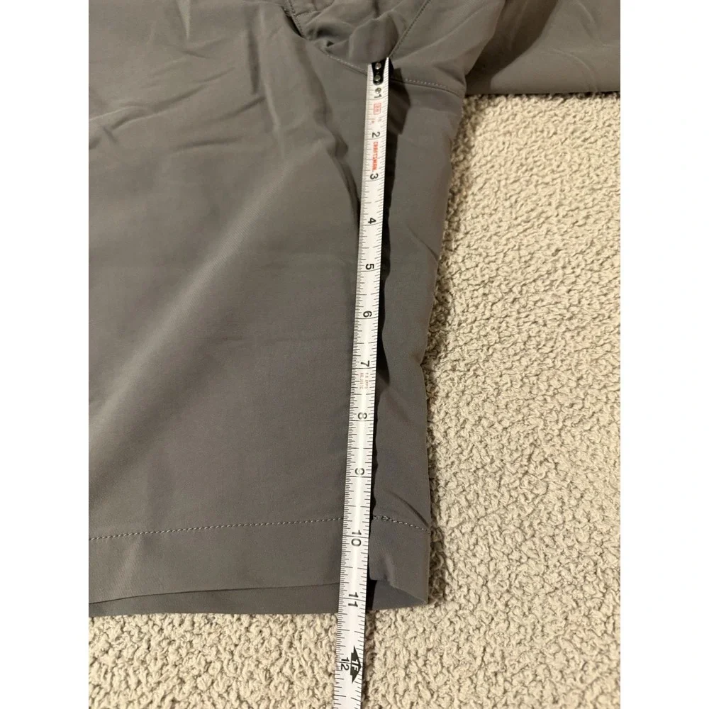 Under Armour The Match Play Shorts Gray Golf Stretch Flat Front Heat Gear Men 36